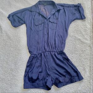Forever21 blue/purple satin romper S